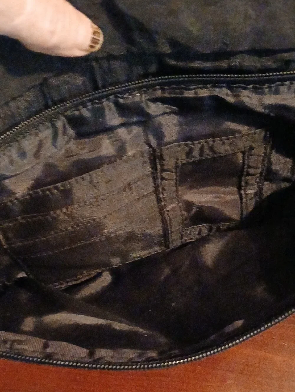 Source Unknown Black Canvas Messenger Bag with Multiple Pockets